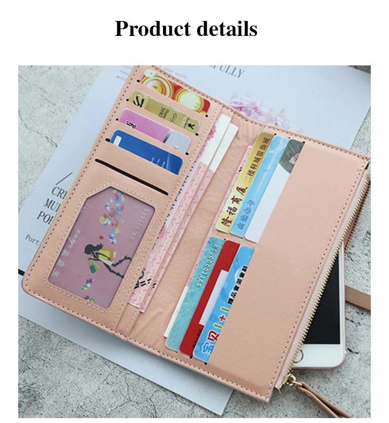 Wholesale Beautiful Colorful Long PU Leather Women Wallet Purses Tassel Coin Purse Card Bag