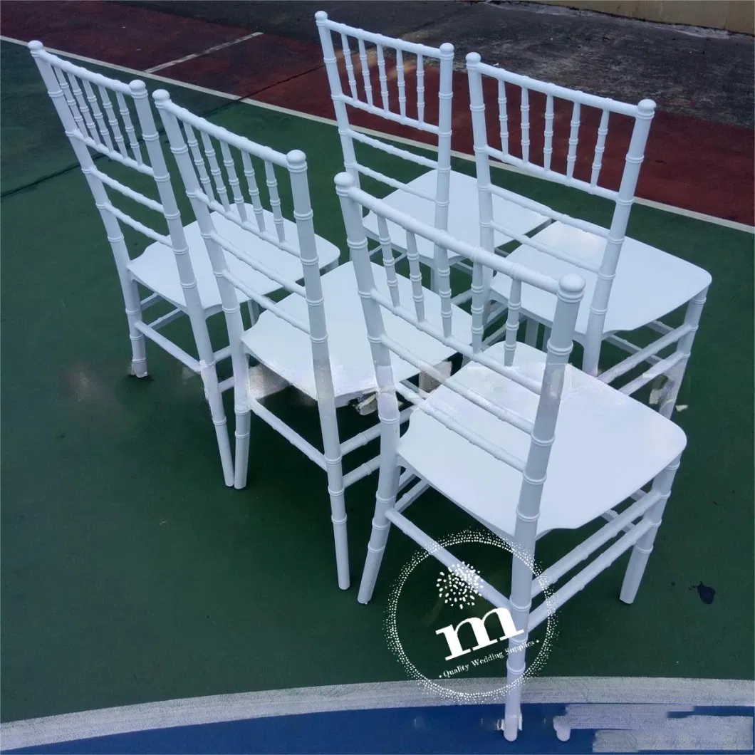 Low Price White Elegant Chiavari Banquet Chair Guangzhou Wedding Resin Tiffany Chairs