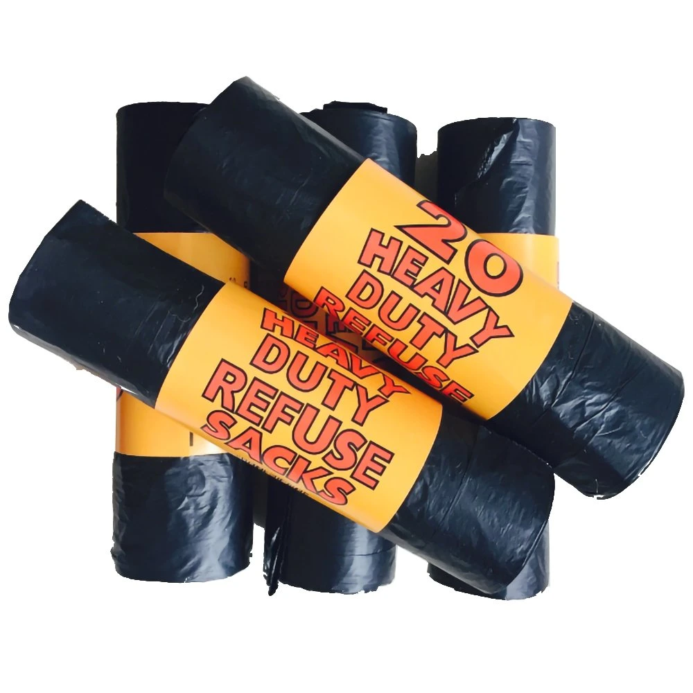 Strong Black Dustbin Bin Liner Plastic Bag Garbage Bag Waste Trash Bag Packaging Roll Bag