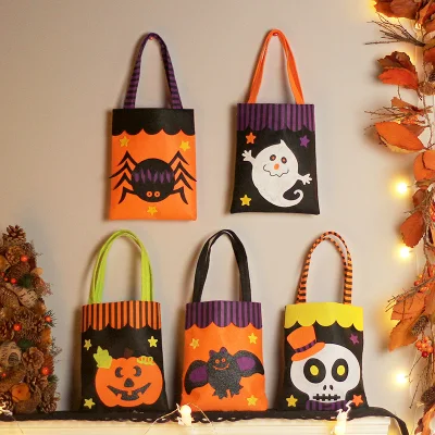  Trucco o trattare Halloween Felt Candy Bag per bambini