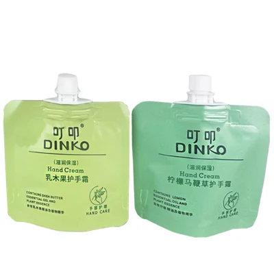  Plastica personalizzata piccola taglia 3ml crema viso 5ml Imballo Shampoo cosmetico Sacchetto con beccuccio per crema per campioni liquidi