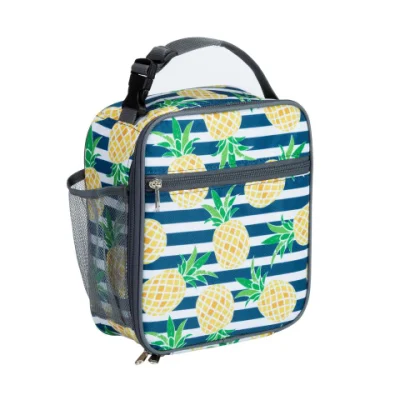  Nuova borsa termica per la stampa di cartoni a colori Borsa per pranzo per bambini con portabottiglie
