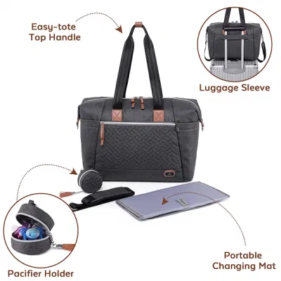 Borsa tote da viaggio con pannolino Borse per bambini con tappetino