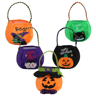 Trick di zucca di cartoon riutilizzabile burlap o trattando Halloween Borse Grocery Shopping Borsone Halloween costumi decorazione