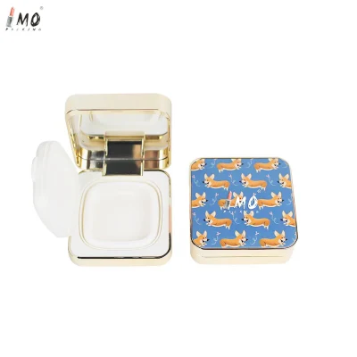  Contenitore cuscino aria per tazzuino in polvere personalizzato vuoto per il trucco con viso Contenitore per polvere compatto vuoto con specchio