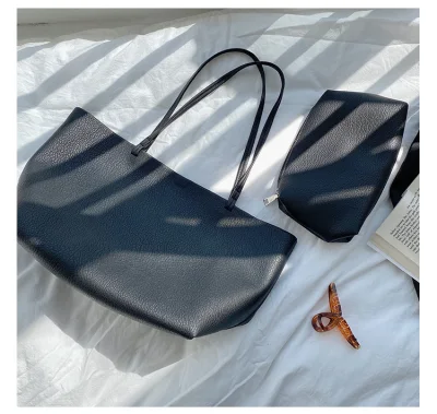 Borsa grande in PU morbido e voluminoso, tracolla, donna, niche Borsa tote di alta capacità