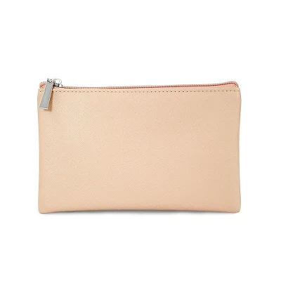 Borsa portatile per trucco e lacci, borsa per riporre la spazzola per trucco da viaggio, borsa per cosmetici grande, media e piccola in pelle PU viola semplice