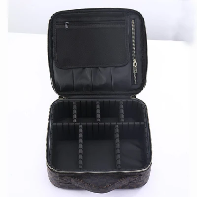  Amazon popolare multifunzione portatile da donna Makeup borsa di stoccaggio multistrato personalizzato Borsa cosmetica da viaggio per valigia per attrezzi da trucco Donna