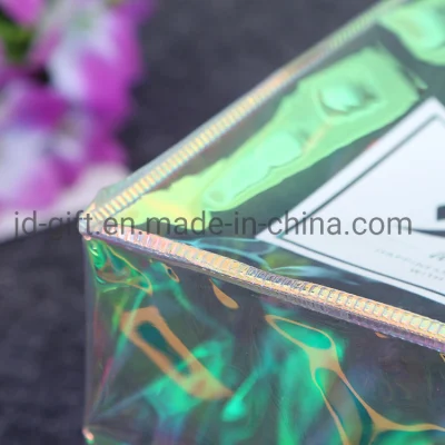  Borsa da spiaggia in PVC laser di moda Borsa da shopping olografica iridescente