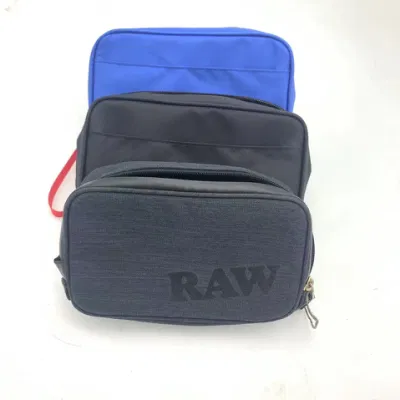 Erbacce Stash tabacco stoccaggio Accessori per fumo grezzo bianco prova di odore Borse da viaggio con chiusura a cerniera