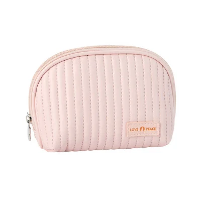 Personalizza il logo in pelle Borse cosmetiche Organizzatore di make-up stile torta