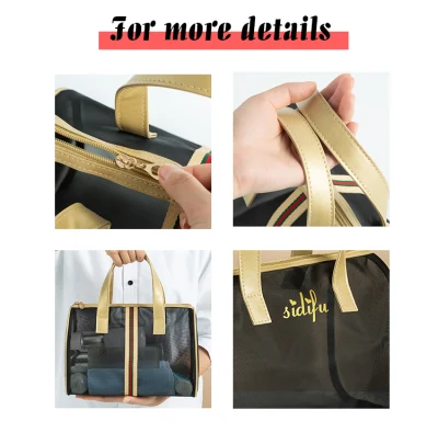 Borsa per WC con organizzatore Light Flight Makeup per donne, grande capacità Borsa cosmetica da viaggio