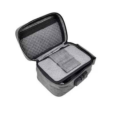 Sacchetto resistente agli odori con lucchetto a combinazione per stash in carbonio per uso medico