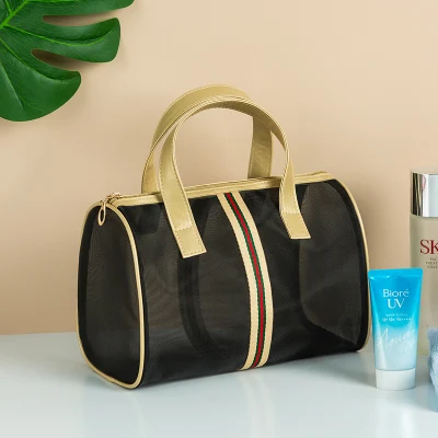 Borsa per WC con organizzatore Light Flight Makeup per donne, grande capacità Borsa cosmetica da viaggio