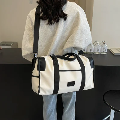  Nuova borsa tote per il weekend in toto a volant, grande taglia classica Fine settimana elegante con borsa da viaggio per la toilette di stoccaggio delle scarpe