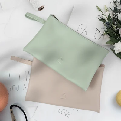  Custodia igienica in pelle PU da viaggio Organizzatore di gioielli zip per riporre Borsa per il trucco