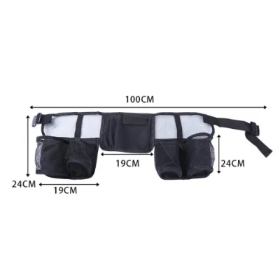  Custodia regolabile per cintura per strumenti di pulizia con 4 tasche e 3 Asole elastiche maglia in nylon Ci20959