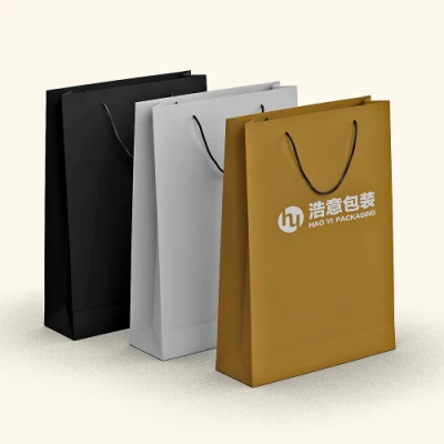  Cina Commercio all&prime;ingrosso personalizzato logo stampato Moda Kraft sacchetti di carta imballaggio Shopping Confezione regalo Borsetta per borse Borse per la spesa cosmetiche