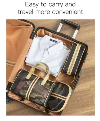 Borsa per WC con organizzatore Light Flight Makeup per donne, grande capacità Borsa cosmetica da viaggio