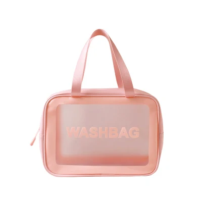  Borsa cosmetica trasparente personalizzata impermeabile viaggio trucco in PVC satinato Borsa