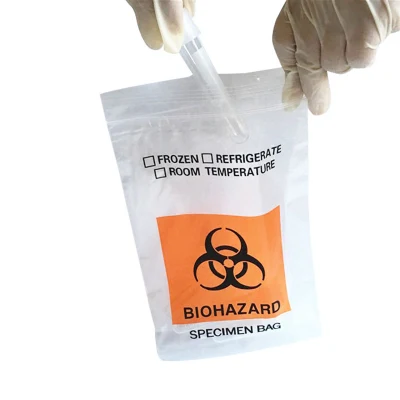 Sacchetto per campioni con zip in Kangaroo per laboratorio in plastica per stampa personalizzata