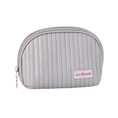 Personalizza il logo in pelle Borse cosmetiche Organizzatore di make-up stile torta