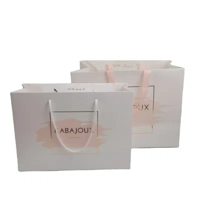  Borse per la spesa abbigliamento personalizzato Borsa di carta regalo con manico Luxury Borse per matrimoni/Gioielli/cosmetici