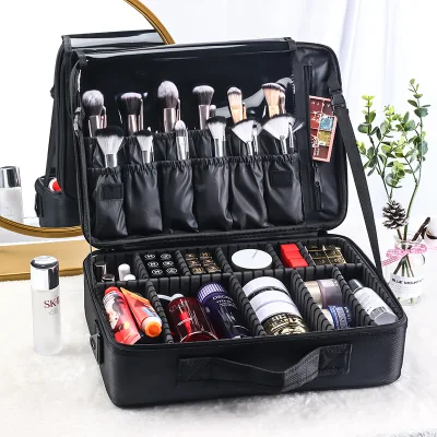 Borsa da viaggio Makeup Train Case Cosmetic Brush Organizer Bag Portable Artist Custodia per custodia cosmetica Donna