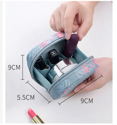 Borsa di conservazione in poliestere cosmetica piccola e personalizzata impermeabile, donna portatile Borsa cosmetica