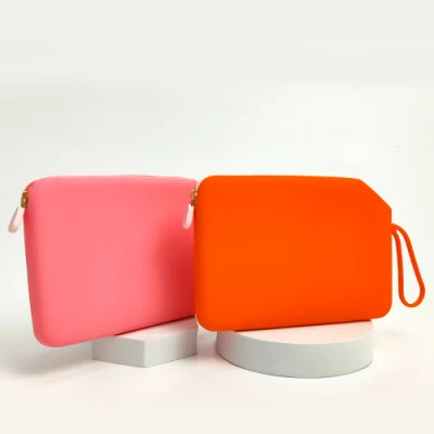  Grande borsa portaspazzole in silicone con zip sicura, perfetta come custodia portaspazzole da viaggio