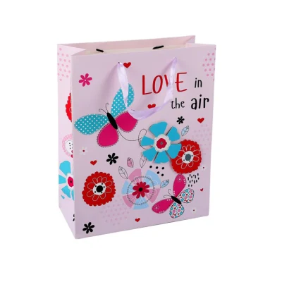  Borsa di carta personalizzata con logo CMYK per la festa della mamma`s