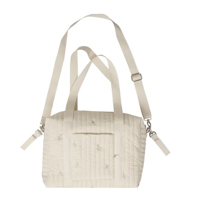  OEM Mummy Borsa a spalla singola con zip Ricamo Orso stampa carino Borse multifunzione per pannolini con passeggino per bambini