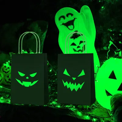 Halloween Treat Bags Glow in the Dark Trick o Treat Sacchetti per spuntini caramelle