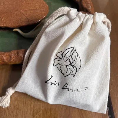  Pochette in cotone con zip per il make up di sacchetti tela sfusa comune Borsa cosmetica con logo