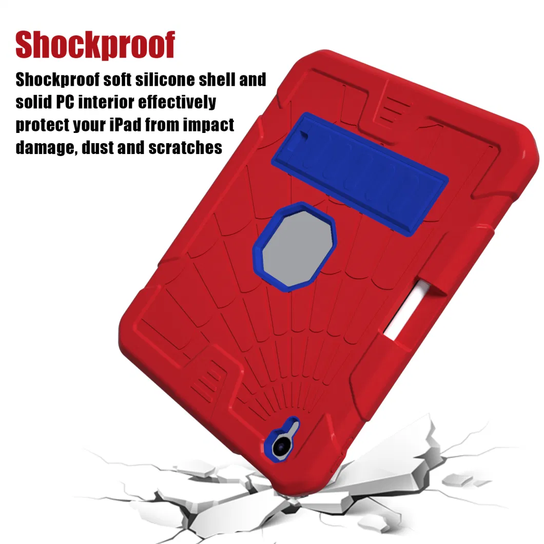 3 in 1 Shockproof Case with Pencil Slot Kickstand Tablet Cover for iPad Air 4/5 10.9 2020/2022