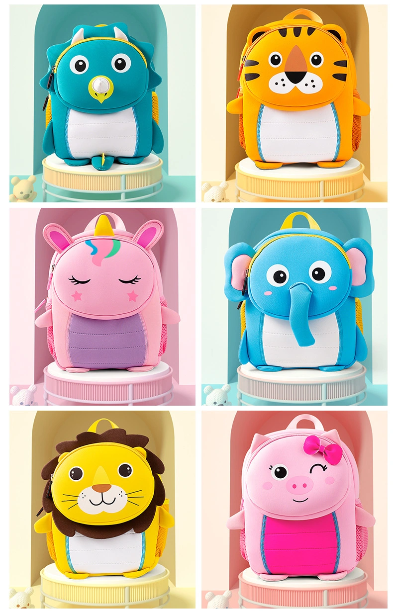 Back to School Fashion 3D Cartoon Print Kindergarten Children School Backpack Bag