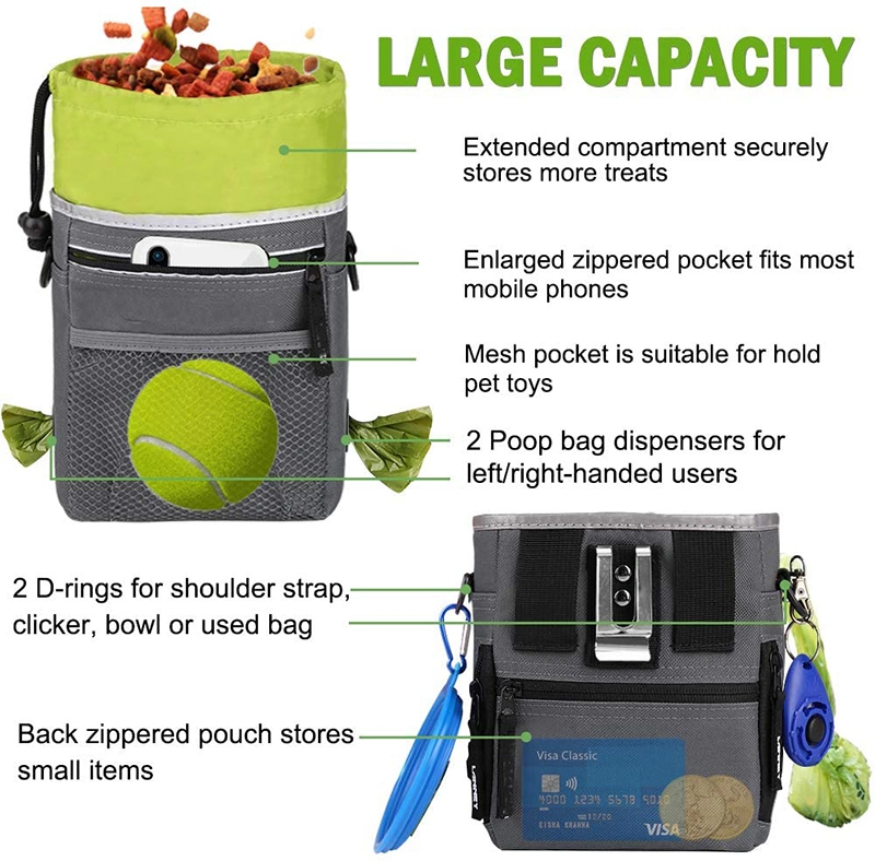 Wholesale Large Capacity Durable Outdoor Waist Dog Training Treat Pouch with Belt Pet Dog Training Food Bags