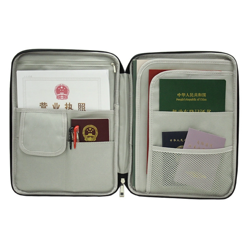 Portfolio Organizer Multi-Functional Waterproof Document Storage Bag Inside Pockets Zippered Case Ci23640