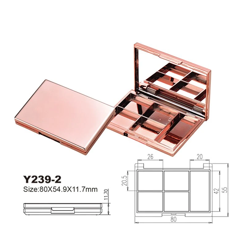 OEM Customized Cosmetic Eyeshadow Palette Box Make up Plastic Packaging Makeup Cosmetic Case