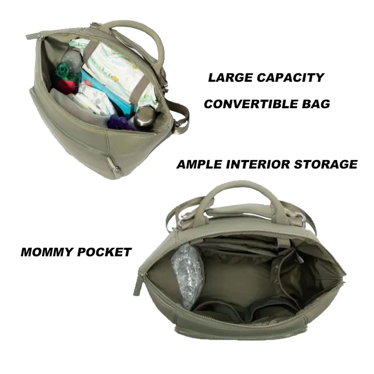 Custom Logo Neoprene Diaper Bag Waterproof Backpack Fashion Baby Diaper Storage Mommy Mom Bag