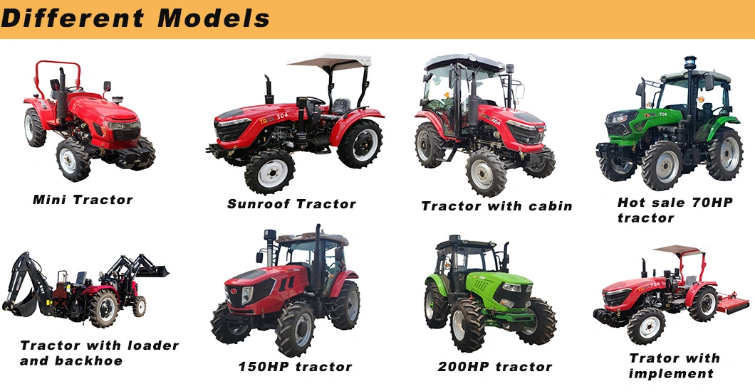 New Product Excellent Quality 4WD Mini Farm Tractor with Front Ender Loader, 4 In1 Bucket