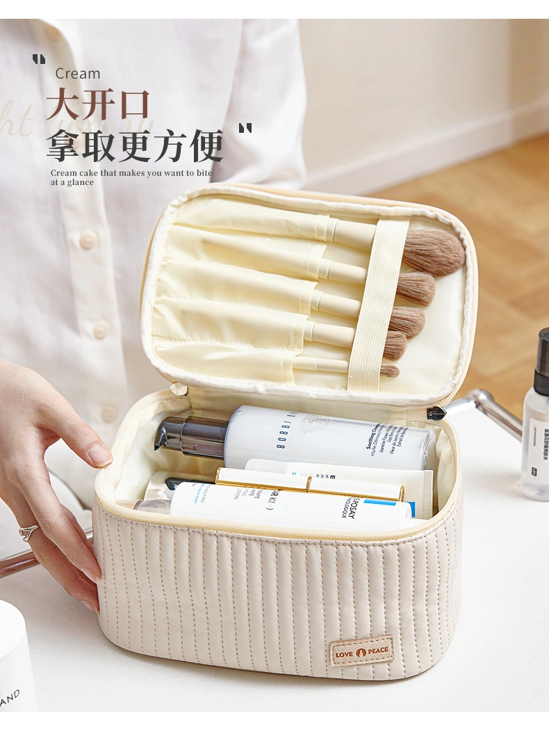 Wholesale Personalized Private Label Eco Friendly PU Vegan Leather Bulk Waterproof Travel Custom Makeup Cosmetic Bags