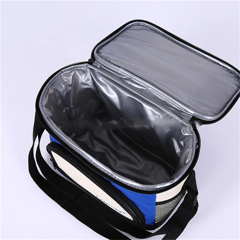 Custom Logo Waterproof Portable Polyester Nylon 600d School Kids Thermal Warmer Insulated Frozen Food Lunch Box Cool Picnic Camping Icebag Shoulder Cooler Bag