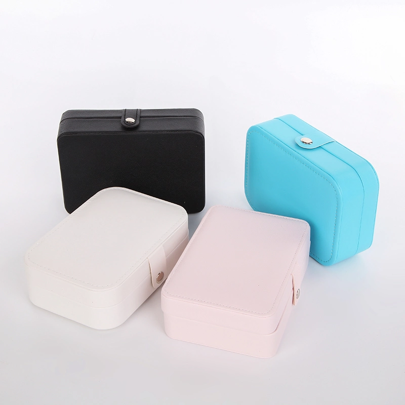 Ever Wholesale Cheap Luxury PU High Quality Jewelry Box Packaging Box Portable Jewelry Case