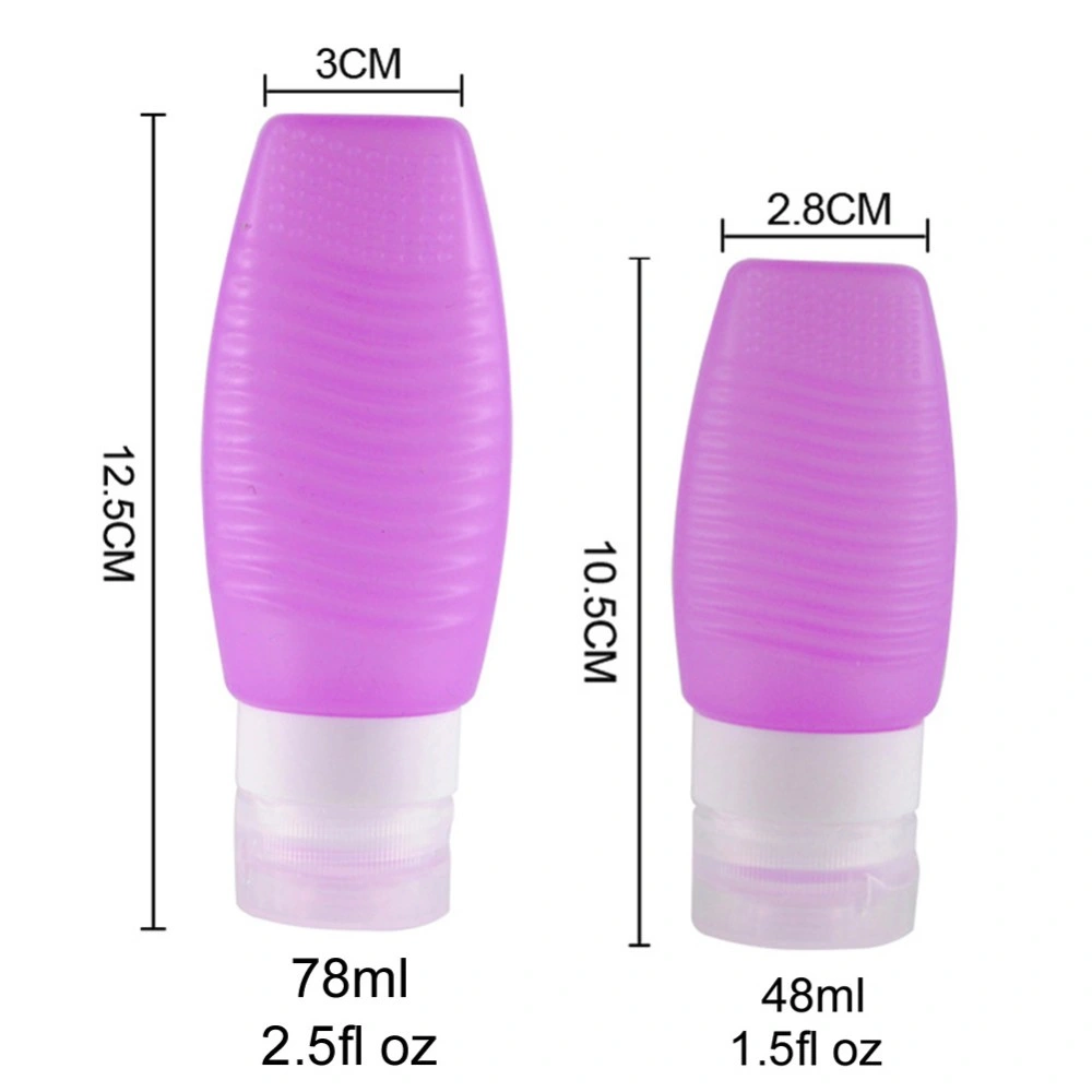 48/78ml Refillable Silicone Squeeze Travelling Case for Shampoo Cosmetic Cream Travel Accessories Bottles