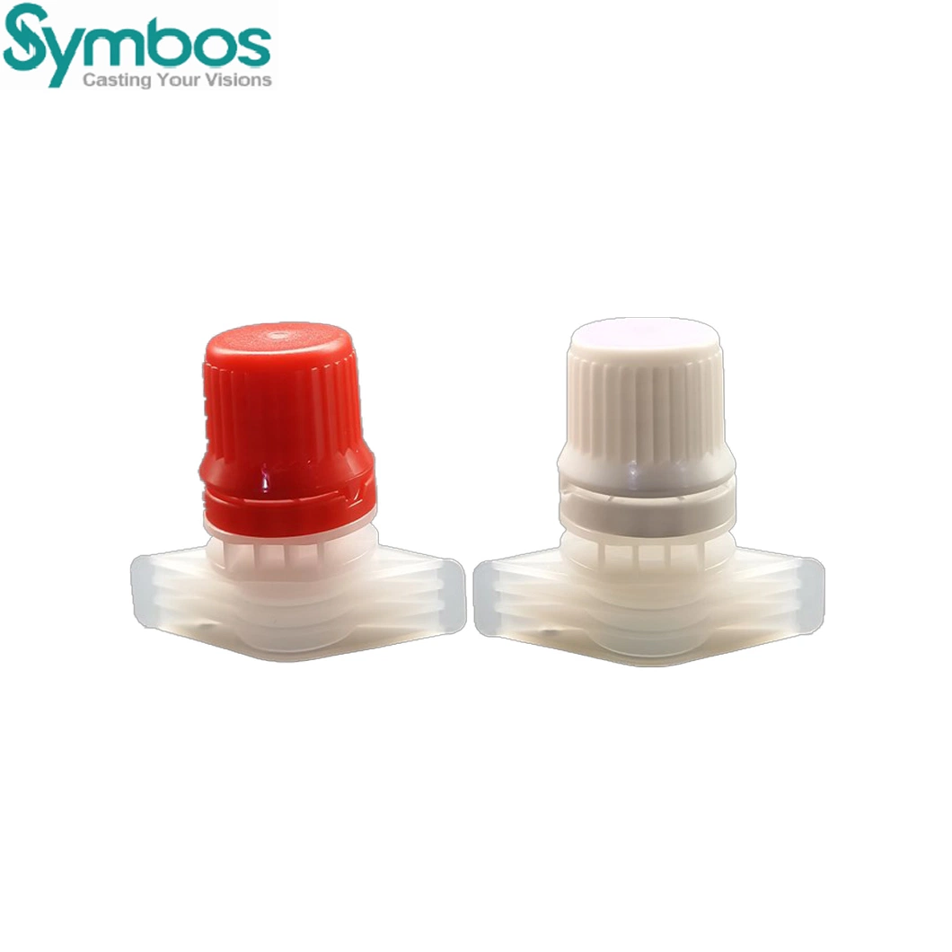 OEM Baby Feeding Small Plastic Spout and Screws Caps for Food Pouch