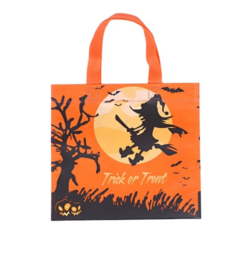 Non-Woven Halloween Trick or Treat Colorful Tote Goody Tote Bags