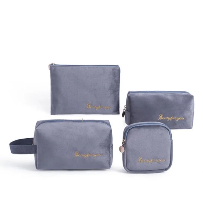 Luxury Velvet Portable Cosmetic Bags for Makeup