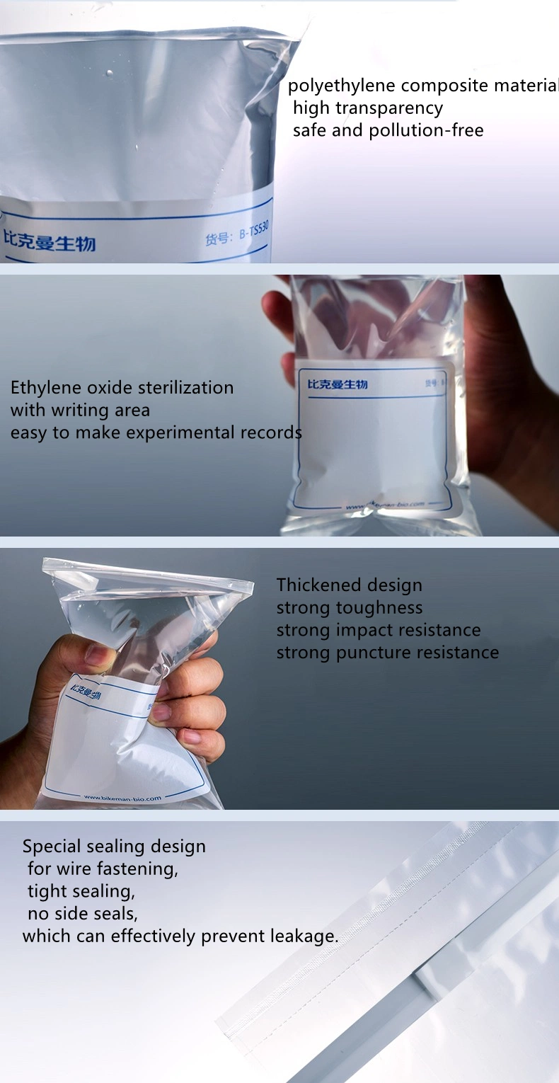 Laboratory Water Sampling Bag Whirl Pak Bags for Homogeneous Pouch and Liquid Sampling Sterile Sampling Bags with CE FDA and ISO Certifications