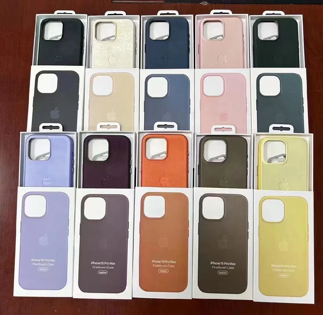 New Phone Leather Case for iPhone 8 to IP15 with Magsafe 18 Colors